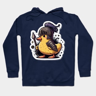 Yellow duck on war duty Hoodie